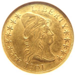 1801  U.S. $10 Draped Bust Gold Coin (PCGS)