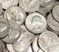 [U.S. 90% Silver Quarters<p>F.V. = Face Value]
